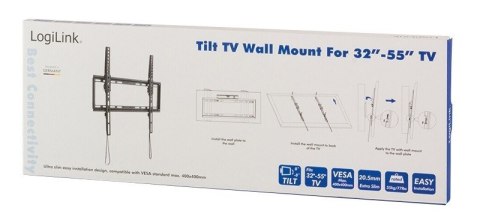 Uchwyt do TV LOGILINK BP0010 (nośność 35kg /32 - 55 cali) Uchwyt do TV LOGILINK BP0010 (nośność 35kg /32 - 55 cali)