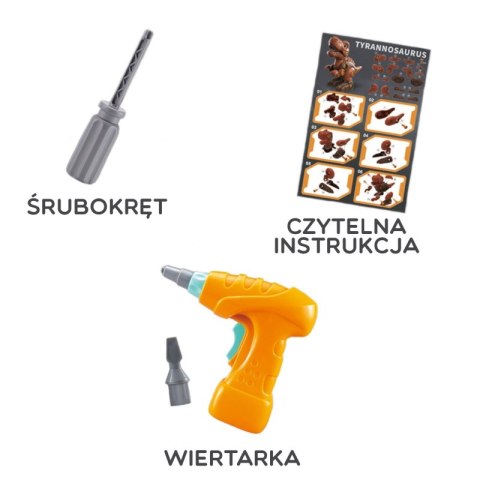 WOOPIE Dinozaur do Skręcania Zestaw Konstrukcyjny + Wiertarka 31 el. WOOPIE Dinozaur do Skręcania Zestaw Konstrukcyjny + Wiertarka 31 el.
