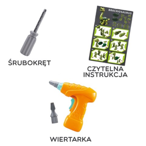 WOOPIE Dinozaur do Skręcania Zestaw Konstrukcyjny + Wiertarka 31 el. WOOPIE Dinozaur do Skręcania Zestaw Konstrukcyjny + Wiertarka 31 el.
