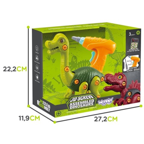 WOOPIE Dinozaur do Skręcania Zestaw Konstrukcyjny + Wiertarka 31 el. WOOPIE Dinozaur do Skręcania Zestaw Konstrukcyjny + Wiertarka 31 el.