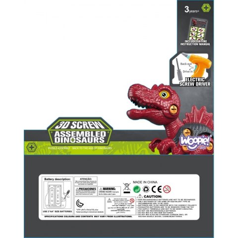 WOOPIE Dinozaur do Skręcania Zestaw Konstrukcyjny + Wiertarka 31 el. WOOPIE Dinozaur do Skręcania Zestaw Konstrukcyjny + Wiertarka 31 el.