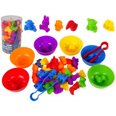 WOOPIE Gra Edukacyjna Montessori Sorter Kolorów Zwierzęta 44 el. WOOPIE Gra Edukacyjna Montessori Sorter Kolorów Zwierzęta 44 el.