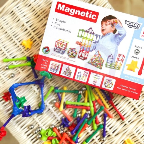 WOOPIE Klocki Magnetyczne Konstrukcyjne Układanka Kreatywna 110 el. WOOPIE Klocki Magnetyczne Konstrukcyjne Układanka Kreatywna 110 el.