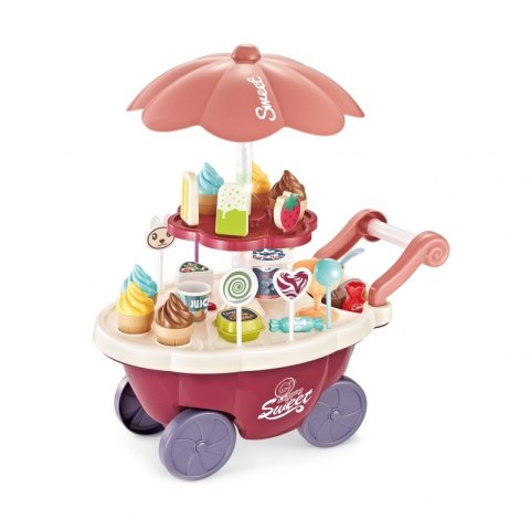 WOOPIE Sklep Food Truck Cukiernia Wózek Stoisko z Lodami Słodyczami Dźwięk Światło + 36 Akc WOOPIE Sklep Food Truck Cukiernia Wózek Stoisko z Lodami Słodyczami Dźwięk Światło + 36 Akc