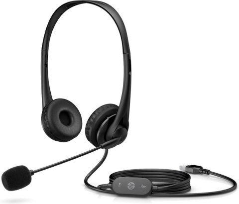 Słuchawki z mikrofonem HP Stereo USB Headset G2 Czarny Słuchawki z mikrofonem HP Stereo USB Headset G2 Czarny