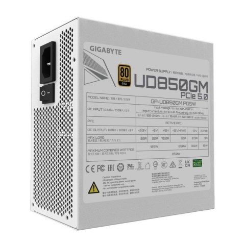 Zasilacz PC GIGABYTE 850W GP-UD850GM PG5W Zasilacz PC GIGABYTE 850W GP-UD850GM PG5W