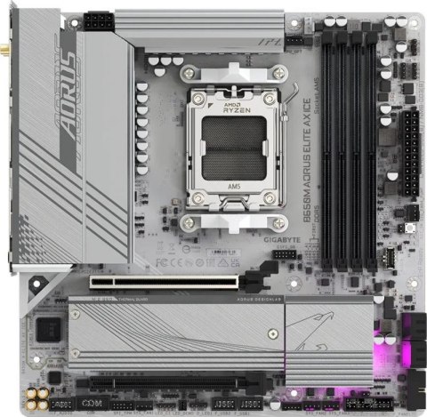 Płyta główna GIGABYTE B650M AORUS ELITE AX ICE (Socket AM5 /micro ATX) Płyta główna GIGABYTE B650M AORUS ELITE AX ICE (Socket AM5 /micro ATX)
