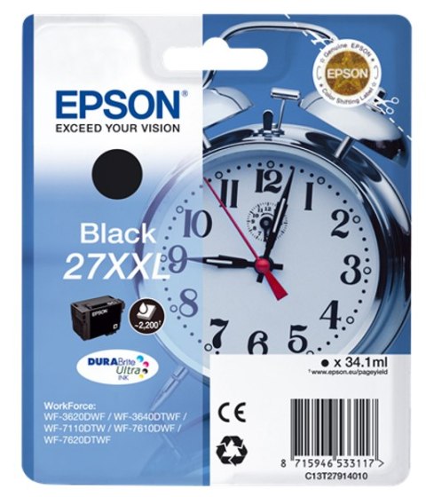 Tusz EPSON 27XXL Czarny C13T27914010 Tusz EPSON 27XXL Czarny C13T27914010