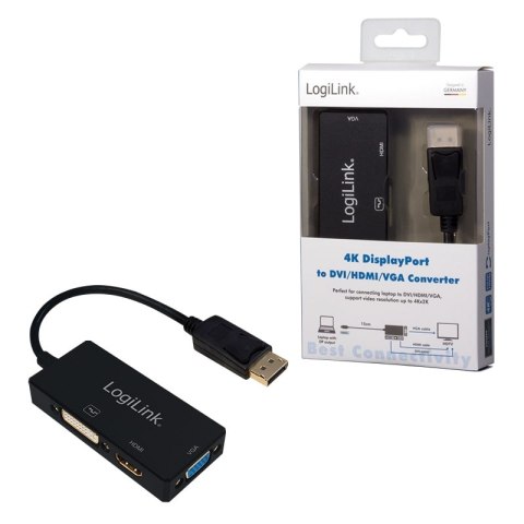 Przejściówka LOGILINK CV0109 Display Port - HDMI - VGA - DVI Przejściówka LOGILINK CV0109 Display Port - HDMI - VGA - DVI