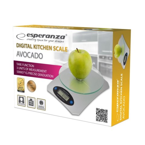 Waga kuchenna ESPERANZA EKS006 (Maks. 5000g /Srebrny ) Waga kuchenna ESPERANZA EKS006 (Maks. 5000g /Srebrny )