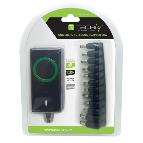 IPW-NTS90WTY Zasilacz sieciowy TECHLY 90W Wymienne końcówki 15V IPW-NTS90WTY Zasilacz sieciowy TECHLY 90W Wymienne końcówki 15V