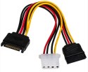 Kabel zasilający AKYGA SATA (wtyk) - SATA (gniazdo) + Molex 0.15m. AK-CA-32 Kabel zasilający AKYGA SATA (wtyk) - SATA (gniazdo) + Molex 0.15m. AK-CA-32