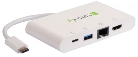 Adapter TECHLY IADAP USB31-DOCK1 USB-C na HDMI/RJ45/USB-C/USB-A Adapter TECHLY IADAP USB31-DOCK1 USB-C na HDMI/RJ45/USB-C/USB-A