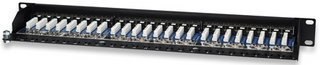 Patchpanel 19 cali, 24 porty, STP kat.5e czarny Patchpanel 19 cali, 24 porty, STP kat.5e czarny