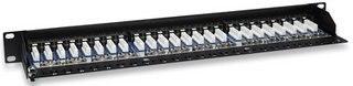 Patchpanel 19 cali, 24 porty, STP kat.5e czarny Patchpanel 19 cali, 24 porty, STP kat.5e czarny