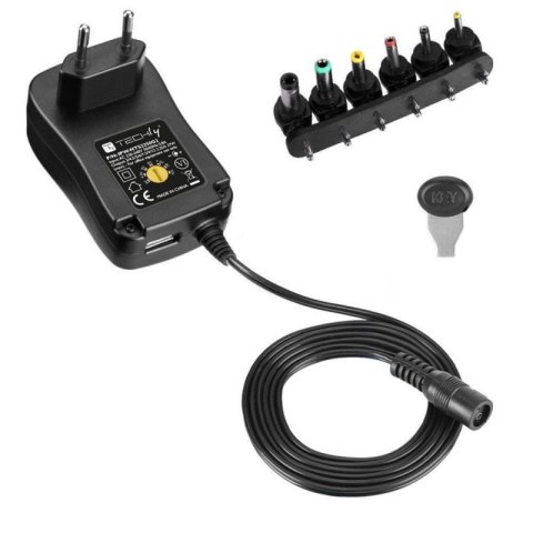 Zasilacz TECHLY IPW-NTS2250G2(Wymienne wtyki DC (6 rodzajów)2250mA3V) Zasilacz TECHLY IPW-NTS2250G2(Wymienne wtyki DC (6 rodzajów)2250mA3V)