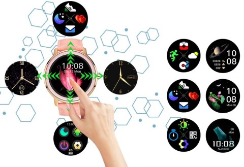 Smartwatch Damski RUBICON RNBE66 Black SMARUB124 RUBICON Smartwatch Damski RUBICON RNBE66 Black SMARUB124 RUBICON
