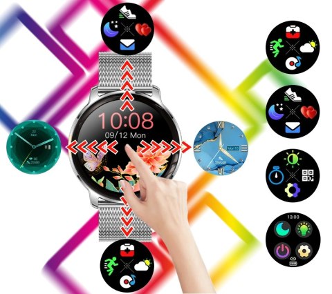 Smartwatch Damski RUBICON RNBE66 Silver SMARUB123 RUBICON Smartwatch Damski RUBICON RNBE66 Silver SMARUB123 RUBICON