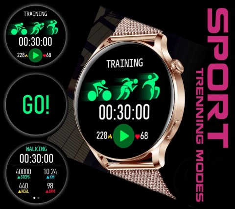 Smartwatch Damski RUBICON RNCE81 Rose Gold SMARUB131 RUBICON Smartwatch Damski RUBICON RNCE81 Rose Gold SMARUB131 RUBICON