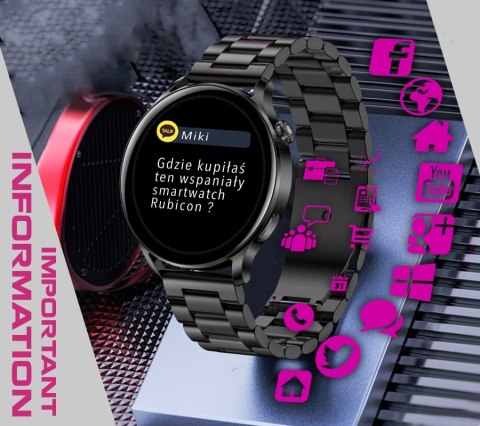 Smartwatch Damski RUBICON RNCE81 Rose Gold SMARUB131 RUBICON Smartwatch Damski RUBICON RNCE81 Rose Gold SMARUB131 RUBICON