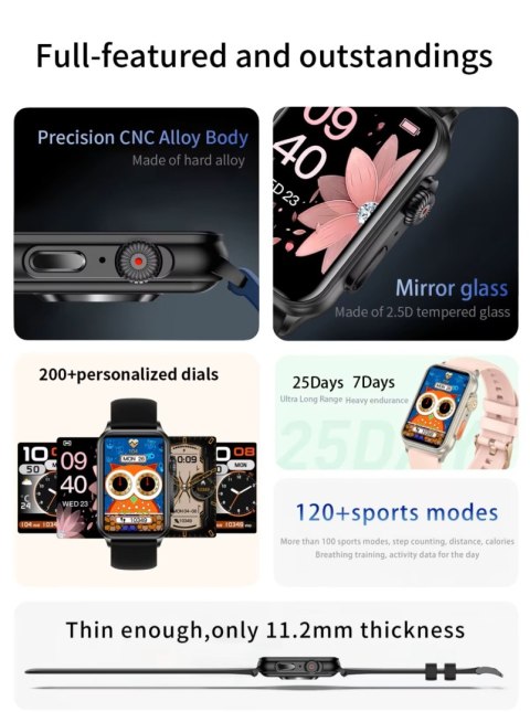 Smartwatch Damski RUBICON RNCF06 Rose Gold/Pink SMARUB223 RUBICON Smartwatch Damski RUBICON RNCF06 Rose Gold/Pink SMARUB223 RUBICON