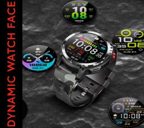 Smartwatch Męski RUBICON RNCF08 Black/Moro SMARUB232 RUBICON Smartwatch Męski RUBICON RNCF08 Black/Moro SMARUB232 RUBICON