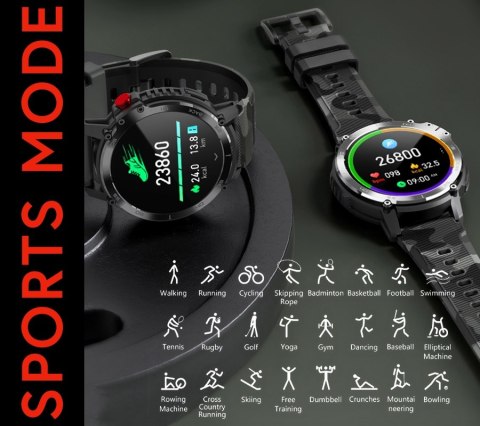 Smartwatch Męski RUBICON RNCF08 Black/Moro SMARUB232 RUBICON Smartwatch Męski RUBICON RNCF08 Black/Moro SMARUB232 RUBICON