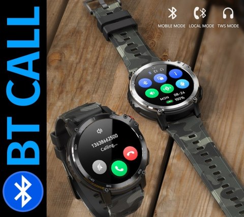 Smartwatch Męski RUBICON RNCF08 Black/Moro SMARUB232 RUBICON Smartwatch Męski RUBICON RNCF08 Black/Moro SMARUB232 RUBICON