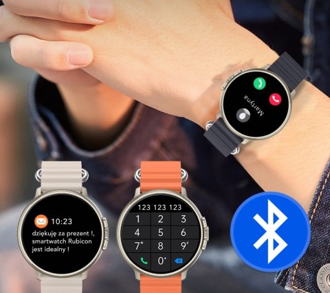 Smartwatch RUBICON RNCF15 Tytan/Orange SMARUB258 RUBICON Smartwatch RUBICON RNCF15 Tytan/Orange SMARUB258 RUBICON