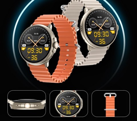 Smartwatch RUBICON RNCF15 Tytan/Orange SMARUB258 RUBICON Smartwatch RUBICON RNCF15 Tytan/Orange SMARUB258 RUBICON