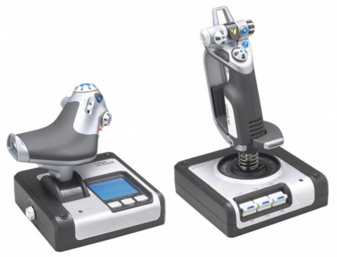 Kontroler z przepustnicą i drążkiem do symulatorów LOGITECH G Saitek X52 Flight Control System 945-000006 Kontroler z przepustnicą i drążkiem do symulatorów LOGITECH G Saitek X52 Flight Control System 945-000006