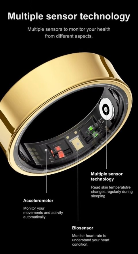 Smart Ring RUBICON R2 Rose Gold SIZE-7(US) SMARUB318 RUBICON Smart Ring RUBICON R2 Rose Gold SIZE-7(US) SMARUB318 RUBICON
