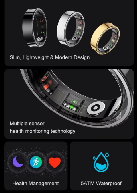 Smart Ring RUBICON R2 Rose Gold SIZE-7(US) SMARUB318 RUBICON Smart Ring RUBICON R2 Rose Gold SIZE-7(US) SMARUB318 RUBICON