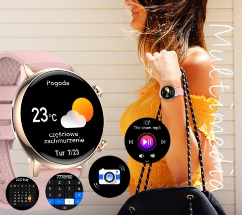 Smartwatch Damski RUBICON RNCF09 Rose Gold/Pink SMARUB234 RUBICON Smartwatch Damski RUBICON RNCF09 Rose Gold/Pink SMARUB234 RUBICON