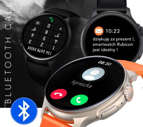 Smartwatch Męski RUBICON RNCF12 Tytan/Orange SMARUB245 RUBICON Smartwatch Męski RUBICON RNCF12 Tytan/Orange SMARUB245 RUBICON