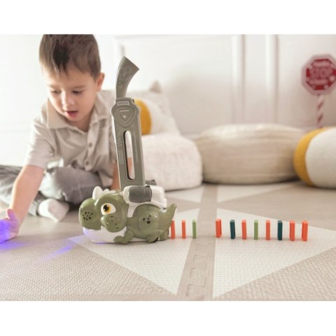 WOOPIE Elektryczna Ciuchcia Lokomotywa do Klocków Domino Dinozaur Zielony - ZESTAW 3 SZT. WOOPIE Elektryczna Ciuchcia Lokomotywa do Klocków Domino Dinozaur Zielony - ZESTAW 3 SZT.