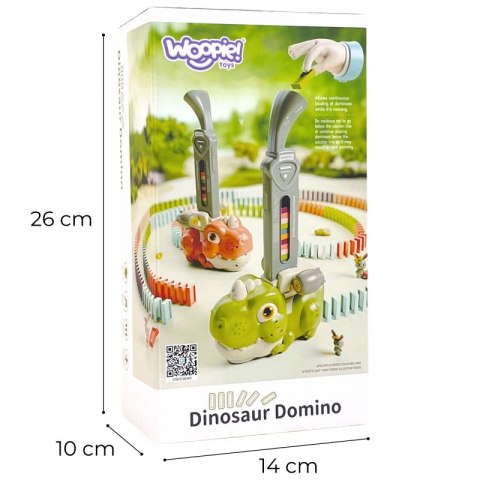WOOPIE Elektryczna Ciuchcia Lokomotywa do Klocków Domino Dinozaur Zielony - ZESTAW 3 SZT. WOOPIE Elektryczna Ciuchcia Lokomotywa do Klocków Domino Dinozaur Zielony - ZESTAW 3 SZT.