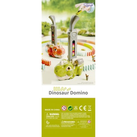 WOOPIE Elektryczna Ciuchcia Lokomotywa do Klocków Domino Dinozaur Zielony - ZESTAW 3 SZT. WOOPIE Elektryczna Ciuchcia Lokomotywa do Klocków Domino Dinozaur Zielony - ZESTAW 3 SZT.
