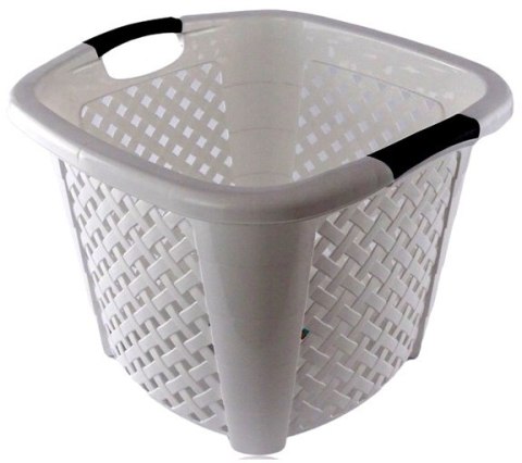 Kosz kwadrat RATTAN 34l -biały 44x44x33 cm Kosz kwadrat RATTAN 34l -biały 44x44x33 cm