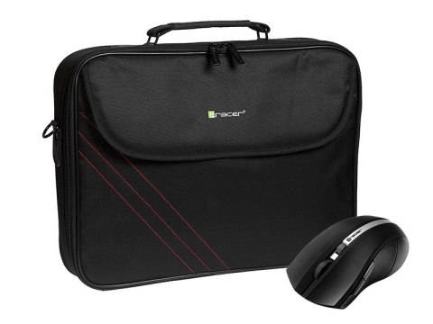 Torba na laptopa TRACER Bonito Bundle 2 + Mysz bezprzewodowa (maks.15.6"/Czarny) Torba na laptopa TRACER Bonito Bundle 2 + Mysz bezprzewodowa (maks.15.6"/Czarny)