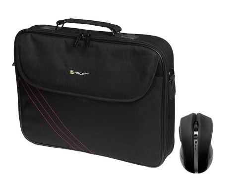 Torba na laptopa TRACER Bonito Bundle 2 + Mysz bezprzewodowa (maks.15.6"/Czarny) Torba na laptopa TRACER Bonito Bundle 2 + Mysz bezprzewodowa (maks.15.6"/Czarny)