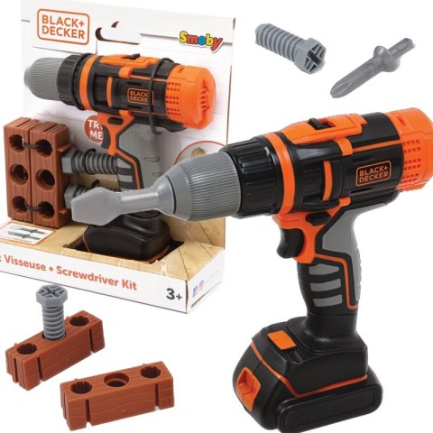 SMOBY Black&Decker Elektroniczna Wiertarko-wkrętarka z Cegiełką SMOBY Black&Decker Elektroniczna Wiertarko-wkrętarka z Cegiełką