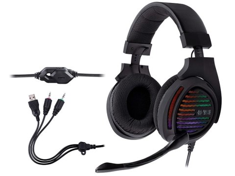 Słuchawki z mikrofonem TRACER GameZone Aligator RGB Czarny Słuchawki z mikrofonem TRACER GameZone Aligator RGB Czarny