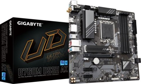 Płyta główna GIGABYTE B760M DS3H AX (Socket 1700 /micro ATX) Płyta główna GIGABYTE B760M DS3H AX (Socket 1700 /micro ATX)