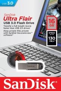 Pendrive SANDISK Flash Ultra Flair (16 GB /USB 3.0 /Srebrny ) Pendrive SANDISK Flash Ultra Flair (16 GB /USB 3.0 /Srebrny )