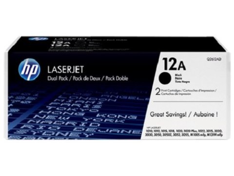 Toner HP 12A czarny dwupak (Q2612AD) Toner HP 12A czarny dwupak (Q2612AD)