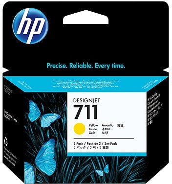 Wkład HP 711 3-pack Żółty CZ136A Wkład HP 711 3-pack Żółty CZ136A