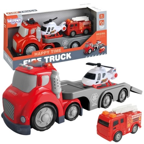 WOOPIE Czerwona Laweta Straży Pożarnej City Truck Efekty Dźwiękowe i Świetlne WOOPIE Czerwona Laweta Straży Pożarnej City Truck Efekty Dźwiękowe i Świetlne