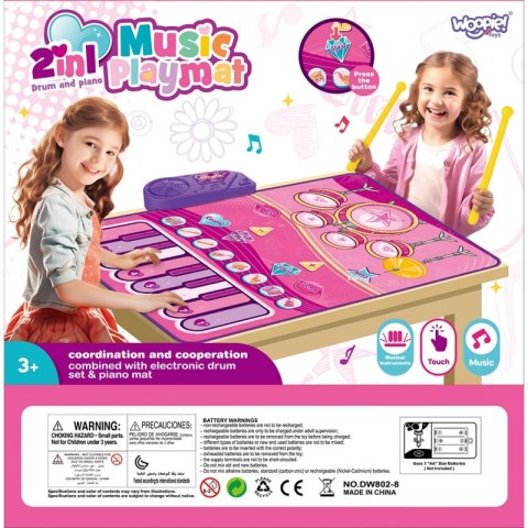 WOOPIE Duża Mata Muzyczna 2w1 Perkusja Interaktywna Pianino WOOPIE Duża Mata Muzyczna 2w1 Perkusja Interaktywna Pianino