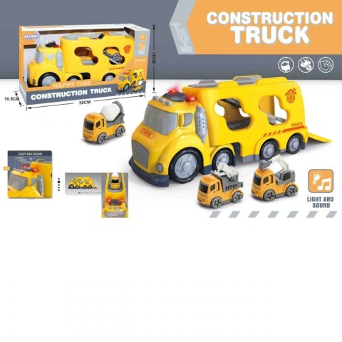 WOOPIE Duża Żółta Laweta City Truck Efekty Dźwiękowe i Świetlne WOOPIE Duża Żółta Laweta City Truck Efekty Dźwiękowe i Świetlne